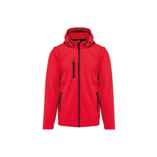 KARIBAN Uniszex levehető ujjú kapucnis softshell dzseki, Kariban KA422, Red-XL férfi kabát, dzseki