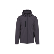 KARIBAN Uniszex levehető ujjú kapucnis softshell dzseki, Kariban KA422, Titanium-2XL