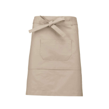 KARIBAN Uniszex pamut, 50 cm-es derekas kötény zsebekkel, Kariban KA898, Beige-U lakástextília