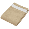 KARIBAN Uniszex pamut velur fürdőlepedő, Kariban KA118, Beige/White-100X160
