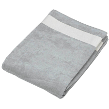 KARIBAN Uniszex pamut velur fürdőlepedő, Kariban KA118, Light Grey/White-100X160 lakástextília