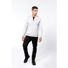 KARIBAN Uniszex pulóver Kariban KA4002 Full Zip Fleece Sweatshirt -L, Oxford Grey