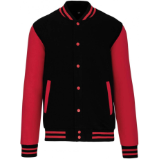 KARIBAN Uniszex pulóver Kariban KA497 Teddy Fleece Jacket -L, Black/White
