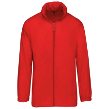 KARIBAN Uniszex rejtett kapucnis széldzseki, Kariban KA616, Red-2XL férfi kabát, dzseki