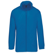 KARIBAN Uniszex rejtett kapucnis széldzseki, Kariban KA616, Tropical Blue-3XL férfi kabát, dzseki