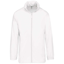 KARIBAN Uniszex rejtett kapucnis széldzseki, Kariban KA616, White-2XL férfi kabát, dzseki