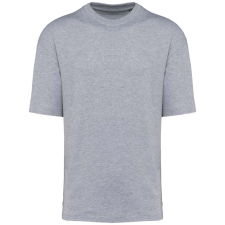 KARIBAN Uniszex szélesebb szabású környakas póló, Kariban KA3008, Oxford Grey-S férfi póló