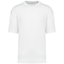 KARIBAN Uniszex szélesebb szabású környakas póló, Kariban KA3008, White-L férfi póló