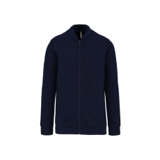 KARIBAN Uniszex vastag cpzáros pulóver, Kariban KA4002, Navy-S