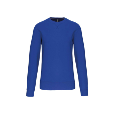 KARIBAN Uniszex vastag kereknyakú pulóver, Kariban KA442, Light Royal Blue-S