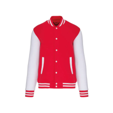 KARIBAN vastag patentos pulóver KA497, Red/White-S