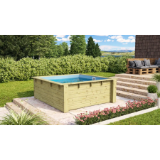  Karibu „Minipool medence modell” fából (nyomáskezelt) 2,1x2,3 m, medence