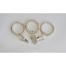 Karika csipesszel 19 mm Ø rúdkarnishoz, ecrü- gold, 10 db/cs karnis, függönyrúd