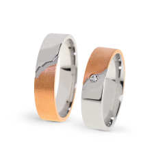  KARIKAGYŰRŰ PÁRBAN 14K ARANY 10,3 GR, CIRKÓNIA KŐVEL gyűrű