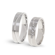  KARIKAGYŰRŰ PÁRBAN 14K ARANY 10,3 GR, CIRKÓNIA KŐVEL gyűrű