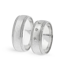  KARIKAGYŰRŰ PÁRBAN 14K ARANY 11,9 GR, CIRKÓNIA KŐVEL gyűrű