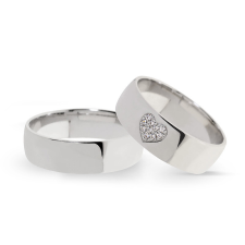  KARIKAGYŰRŰ PÁRBAN 14K ARANY 11 GR, CIRKÓNIA KŐVEL gyűrű