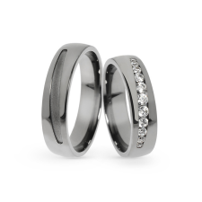  KARIKAGYŰRŰ PÁRBAN 14K ARANY 12,2 GR, GYÉMÁNT KŐVEL gyűrű