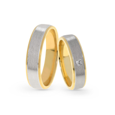  KARIKAGYŰRŰ PÁRBAN 14K ARANY 12,7 GR, CIRKÓNIA KŐVEL gyűrű