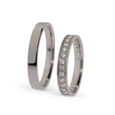  KARIKAGYŰRŰ PÁRBAN 14K ARANY 5,7 GR, CIRKÓNIA KŐVEL gyűrű