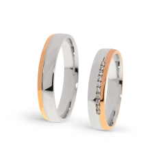  KARIKAGYŰRŰ PÁRBAN 14K ARANY 7,6 GR, CIRKÓNIA KŐVEL gyűrű