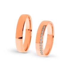  KARIKAGYŰRŰ PÁRBAN 14K ARANY 7,6 GR, CIRKÓNIA KŐVEL gyűrű