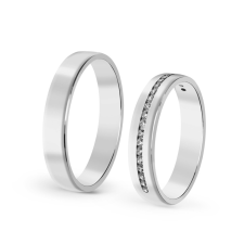  KARIKAGYŰRŰ PÁRBAN 14K ARANY 7,6 GR, CIRKÓNIA KŐVEL gyűrű