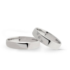  KARIKAGYŰRŰ PÁRBAN 14K ARANY 7,6 GR, GYÉMÁNT KŐVEL gyűrű