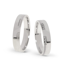  KARIKAGYŰRŰ PÁRBAN 14K ARANY 8,2 GR, CIRKÓNIA KŐVEL gyűrű