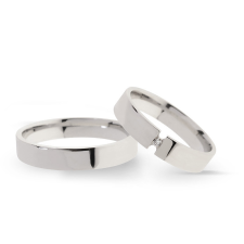  KARIKAGYŰRŰ PÁRBAN 14K ARANY 8,2 GR, CIRKÓNIA KŐVEL gyűrű