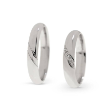  KARIKAGYŰRŰ PÁRBAN 14K ARANY 8,8 GR, CIRKÓNIA KŐVEL gyűrű