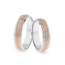  KARIKAGYŰRŰ PÁRBAN 14K ARANY 8,8 GR, CIRKÓNIA KŐVEL gyűrű