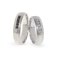  KARIKAGYŰRŰ PÁRBAN 14K ARANY 9,2 GR, CIRKÓNIA KŐVEL gyűrű