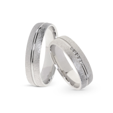 KARIKAGYŰRŰ PÁRBAN 14K ARANY 9,4 GR, CIRKÓNIA KŐVEL gyűrű