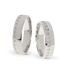  KARIKAGYŰRŰ PÁRBAN 14K ARANY 9,4 GR, CIRKÓNIA KŐVEL gyűrű