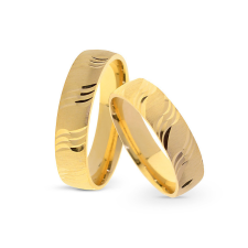 KARIKAGYŰRŰ PÁRBAN 14K ARANY 9 GR gyűrű