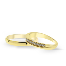  KARIKAGYŰRŰ PÁRBAN ABU DHABI 14K ARANY CIRKÓNIA KŐVEL gyűrű