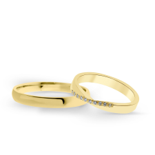  KARIKAGYŰRŰ PÁRBAN MÖBIUS DREAM 14K ARANY CIRKÓNIA KŐVEL gyűrű