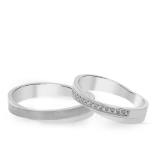  KARIKAGYŰRŰ PÁRBAN THE GOLDEN PALM 14K ARANY 6.6 GR, CIRKÓNIA KŐVEL gyűrű