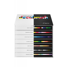 Karin Akril marker , MASTER Set / Karin PIGMENT decobrush (1 csomag) filctoll, marker