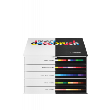 Karin Akril marker , PROFESSIONAL Set / Karin PIGMENT decobrush (1 csomag) filctoll, marker