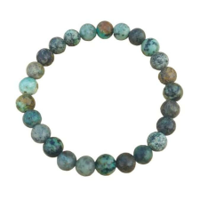 Karkötő, afrika türkiz, gumis, ásvány, 8 mm-es golyók, kézműves, 18 cm karkötő