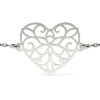  Karkötő ezüst nyaklánc modellel Csipke szív