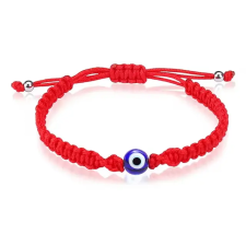 Karkötőshop.hu Allah szeme piros védelmező karkötő - 8mm gyönggyel karkötő