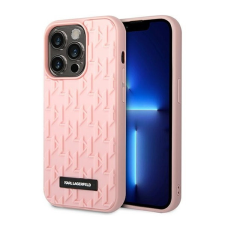 Karl Lagerfeld 3D Monogram Apple iPhone 14 Pro hátlap tok, rózsaszín tok és táska