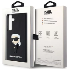 Karl Lagerfeld 3D Rubber Ikonik Samsung Galaxy S24 Tok - Fekete/Mintás (KLHCS24S3DRKINK) tok és táska