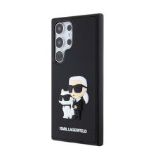 Karl Lagerfeld 3D Rubber Karl&amp;Choupette Samsung Galaxy S24 Ultra tok, fekete tok és táska