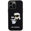 Karl Lagerfeld 3D Rubber Karl and Choupette iPhone 14 Pro Max fekete hátlap tok