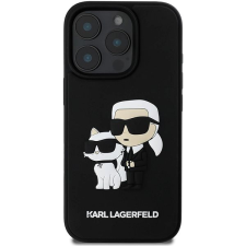 Karl Lagerfeld 3D Rubber Karl and Choupette iPhone 16 Pro Black tok tok és táska