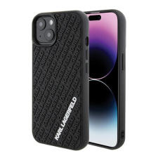 Karl Lagerfeld 3D Rubber Multi Logo Apple iPhone 15 hátlap tok, fekete tok és táska